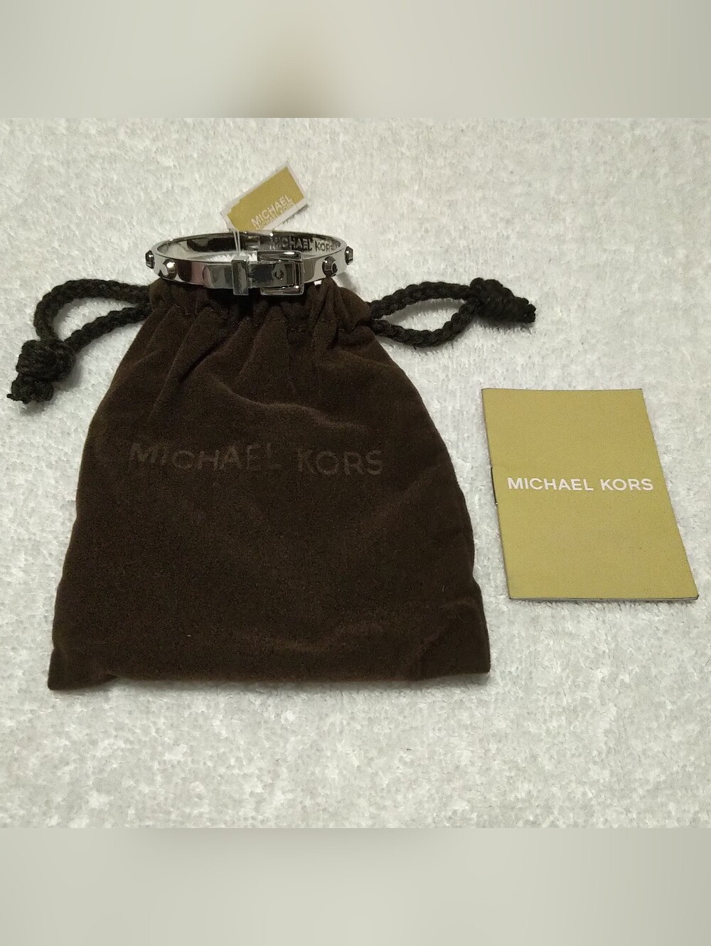 BRAND NEW NWT Michael Kors Silver Bangle Bracelet